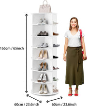 Spinning Shoe Rack Organizer,Lazy Susan Shoe Rack Tower,Free Standing 360° Revolving Shoe Rack,Elegant Shoe Carousel