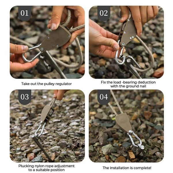 🔥Last Day Promotion-49% OFF🏕️-Portable Adjustable Fix Camping Rope