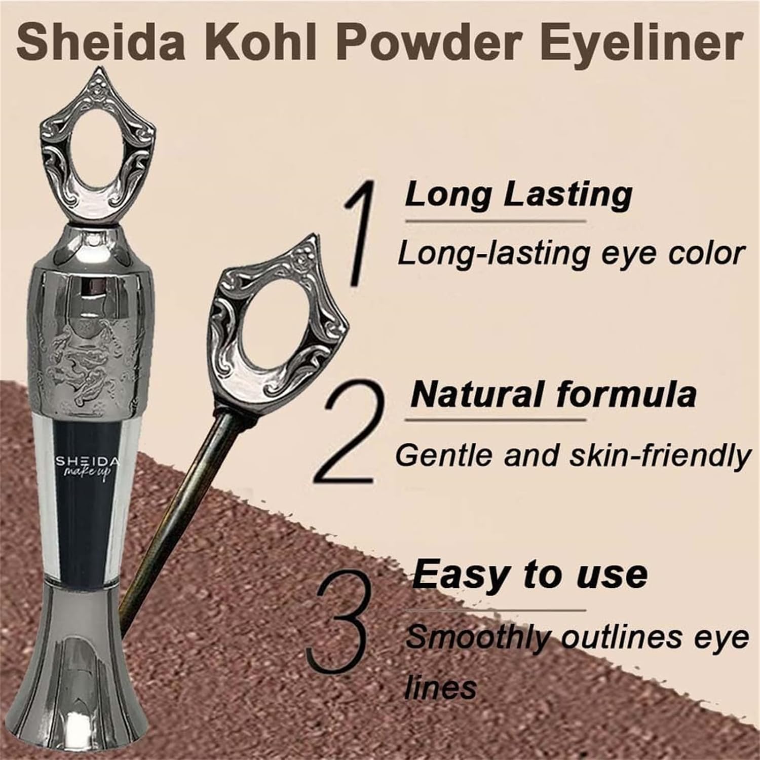 ✨LAST DAY 49%OFF-Sheida Kohl Powder Eyeliner Handmade 100% natural